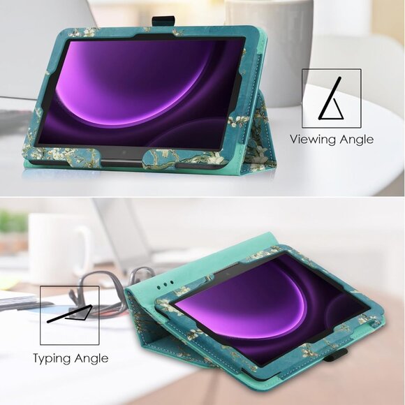 Famavala Folio Case for 7" Inch Tablet (12th Generation Apricot Flower New - Picture 4 of 11